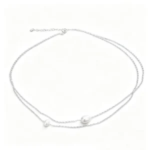 Natürliche Süßwasser perlenkette für Frauen Sterling Silber Kette Modeschmuck Geschenk