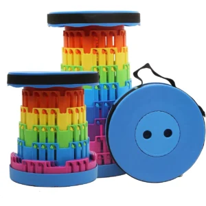 Upgraded Foldable Stool Thickened, Portable Collapsible Stool Retractable Stool for Fishing, Hiking Tours, BBQ, Parties, Outdoor