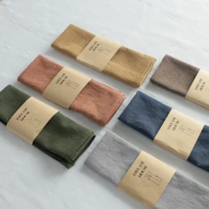 1PC verdickte Baumwollleinen bunte Stoffservietten, wiederverwendbares Stoff-Tischset, für Küche, Esszimmer, Hotel, Restaurant, Serviertisch-Dekoration