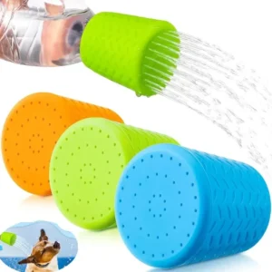 Tragbarer Haustier-Duschkopf - Verstellbarer Silikon-Badesprüher für Hunde und Katzen, Sanfter Wasserfluss für Haustiere im Freien und drinnen