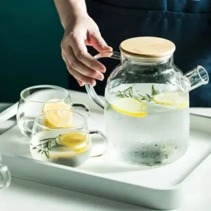 1,8 L Transparente Borosilikatglas Teekanne Hitzebeständige Große Klare Teekanne Blume Tee-Set Puer Wasserkocher Tasse Büro Hause werkzeug