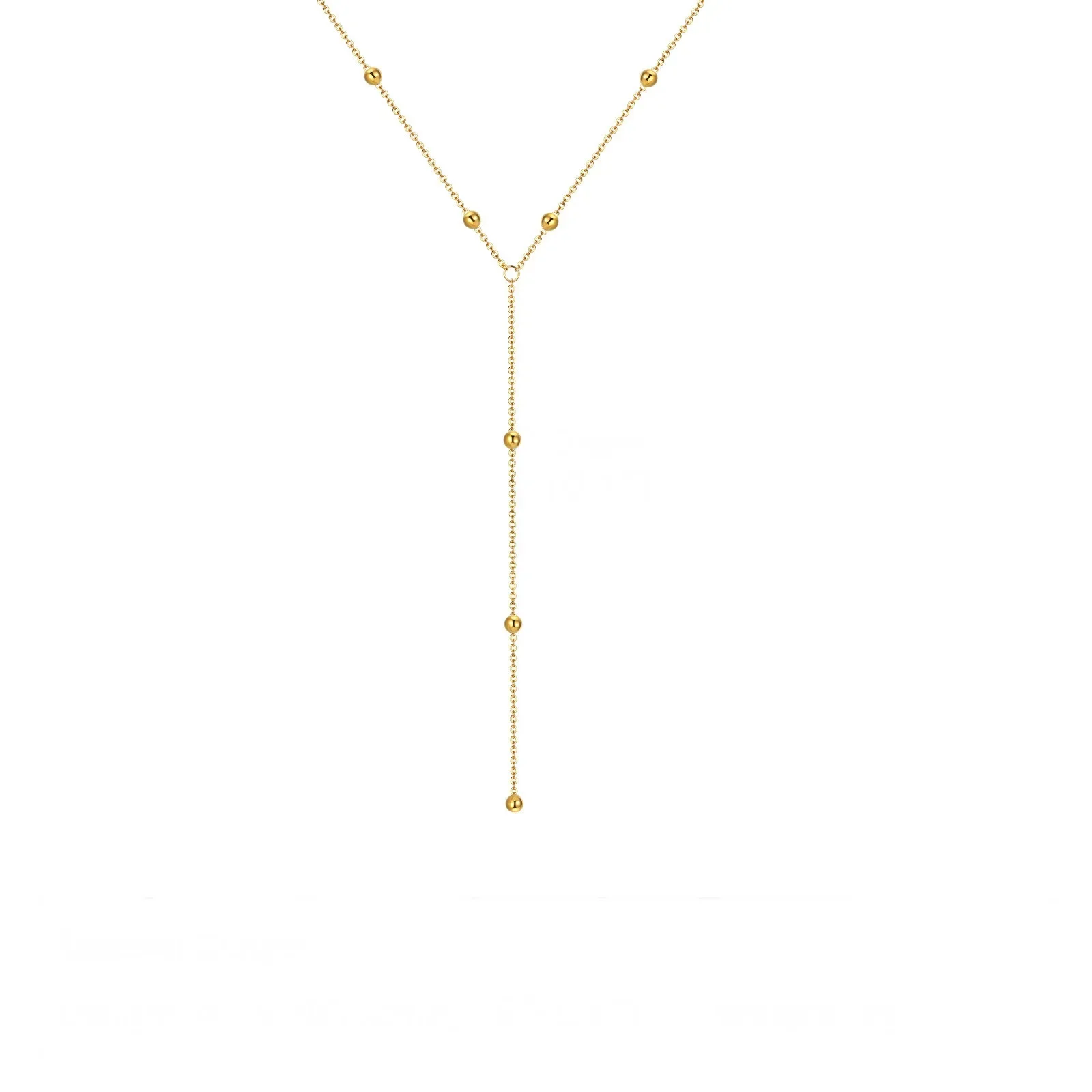 Vergoldete Lariat-Halskette Für Frauen, Doppelte Laryer, Lange Kette, Tropfen-Anhänger, Choker-Halsketten, Modische Geschenke Vergoldete Lariat-Halskette Für Frauen, Doppelte Laryer, Lange Kette, Tropfen-Anhänger, Choker-Halsketten, Modische Geschenke – Bild 6