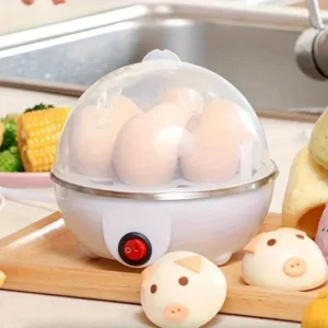 Eierkocher für 7 Eier mit automatischer Abschaltung, multifunktionaler tragbarer Frühstückszubereiter zum Dämpfen von Pudding und zum Kochen von Eiern