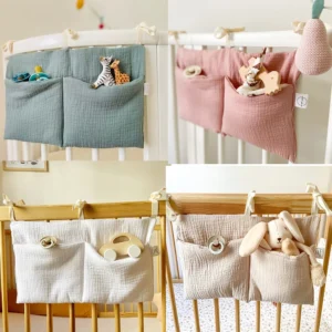 Baby Windel Tasche Multifunktionale Krippe Lagerung Tasche Kleinkind Bett Kopfteil Organizer Für Kinder Baby Bettwäsche Zubehör Neugeborenen