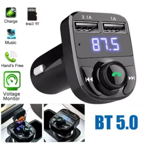 Wireless Bluetooth FM Sender & MP3-Player mit Freis prec heinrich tung Radio Receiver Dual USB Ladegerät & Musik Stereo Adapter