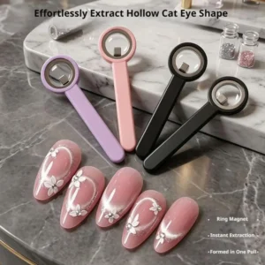 Ringförmige Cat-Eye Nagelwerkzeuge für Cat-Eye Gel Nagellack Ring Nagelkunst Magnet-Set Französisches Magnetisches Hilfswerkzeug für DIY zu Hause