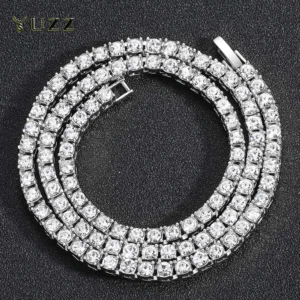 Hip Hop 5MM Tennis Kette Iced Out Armband Halskette Männer Mode Silber Farbe Tennis Schmuck Ketten Frauen 20 zoll halsband Punk Geschenk