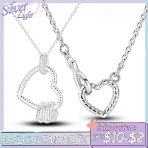 2026 Heißer Verkauf Original 925 Sterling Silber Halskette Passend für Original-Anhänger Modischer Unendlichkeitsknoten 50CM für Damen Schmuck DIY Geschenk