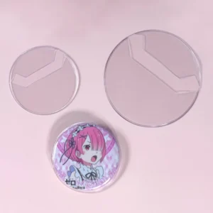 5Pcs Ita Tasche Pin Fall Abzeichen Schutz Transparent Fall Für Anime Abzeichen Pins Dekoration Cartoon Japanische Ita Tasche Zubehör
