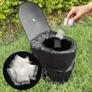 No need to unpack-[Portable | Stool Absorbent]  Outdoor portable toilet, bagged camping toilet paper, outdoor c
