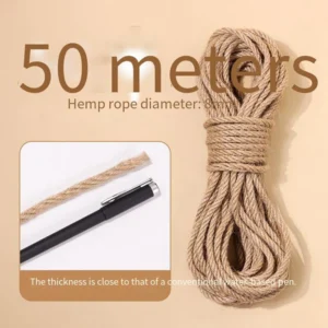 20/50M Pet Cat Scratch Durable Scratch Pole Climbing Frame Fine Sword Hemp Rope Pet Cat Scratchers