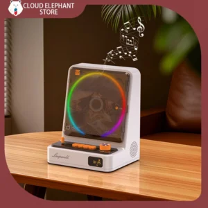 Meistverkaufter Multifunktionaler CD-Player mit HiFi-Lautsprecher, Bluetooth, Retro-Disc-Musikgerät, Tragbarer Camping-Plattenspieler