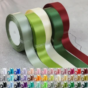 Satinband 25 Yards 6mm - 50mm Glitzer Gold Schleifenband Geschenkverpackung Schleifen für Basteln DIY Weihnachten Hochzeit Party Dekoration