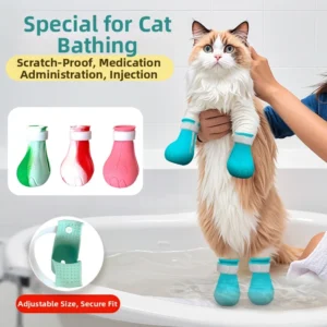 Katzenpfoten-Kappen, Krallenabdeckungen, Tierpflegeartikel, Silikon-Tierschuhe zum Baden, Nagelschneiden, Medikamentenverabreichung, Anti-Kratz-Socken für Katzen
