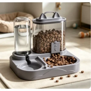 2 In 1 Dry Wet Separation Pet Food Water Bowl For Cats Dogs