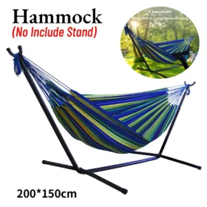 Portable Outdoor Canvas Hammock Camping Sleeping Swing Hanging Bed Yard Garden Furniture