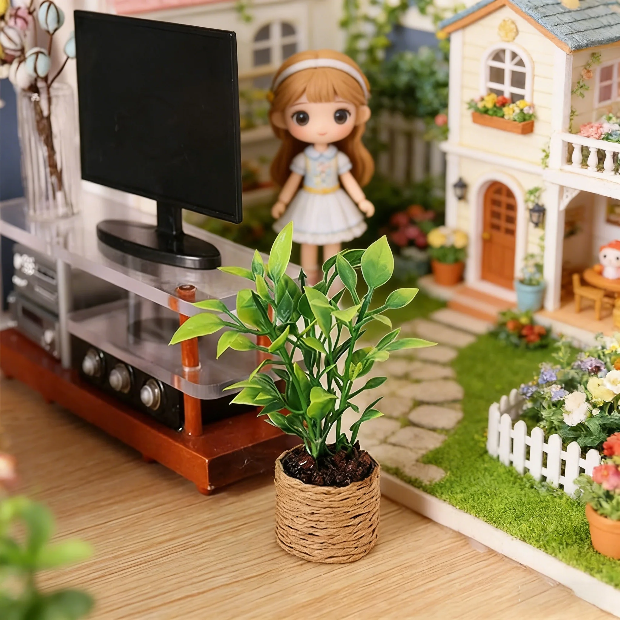 Puppenhaus-Miniatur Orangenbaum Im Topf Grüne Topfpflanzen Gartenmöbel Deko-Spielzeug Puppenhaus-Miniatur Orangenbaum Im Topf Grüne Topfpflanzen Gartenmöbel Deko-Spielzeug – Bild 5