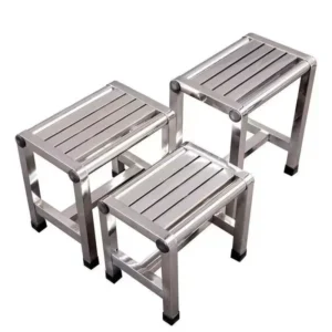 Multi Functional Stainless Steel Stool - Durable Thick & Sturdy Stool, Ideal for Living Room, Bathroom, Kitchen, Corridors