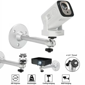 Tragbare Projektorhalterung 360° °   Drehbare Decken- und Wandhalterung, Beamer-Halterung aus Aluminium, passend für HY260 Pro HY320 Beam-Projektor