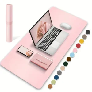 Große Schreibtischunterlage 600 × 300 mm aus PU-Leder – Wasserdichte Desk Mat für Tastatur, Maus, Büro und Gaming