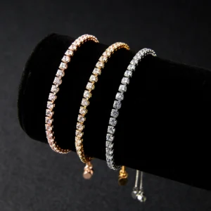Funkelnde Zirkon-Tennisarmbänder für Damen Modische Kristallketten-Handarmbänder Trendige Party-Verlobungs-Hochzeits-Charm-Schmuckstücke
