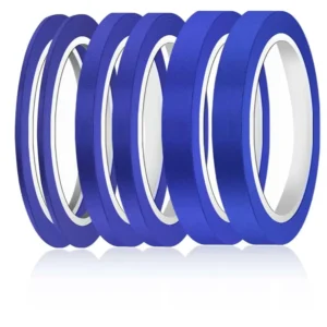 3 Rollen blauem Klebeband eignen sich für Abdeckband, Autos, Büros, Heimwerkerprojekte und als Feinlinien-Künstlerband für Nägel.
