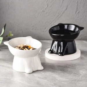 Black White Cat Bowl Cat Bowl Pet Bowl Pet Supplies Cat Bowl Dog Bowl New Cat and Dog Universal Pet Bowl