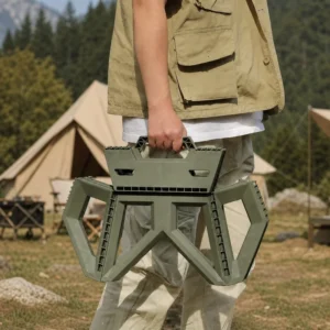 Portable Outdoor Folding Stool - Lightweight, Durable Seat for Camping, Fishing, and Beach Activities