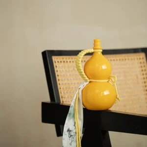 Original National Martial Arts Kürbis-Teeflasche aus Glas, tragbare Teekanne für Outdoor-Reisen, Wein- und Tee-Doppelzweck-Kung-Fu-Tee-Set