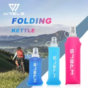1pc150ml/250ml/500ml Outdoor Faltbare Silikon Biss Größe Wasser Flasche Laufen Camping Wandern Reise bequeme Wasser Flasche