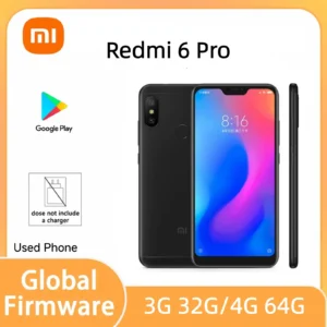 Xiaomi Redmi 6 Pro 4g 64g Cellphone Global rom 4000mAh Batterry Dual SIM Qualcomm Snapdragon 625 Android used phone