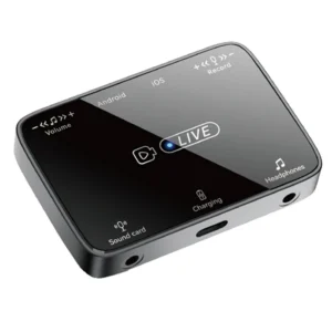 SCLS 2-in-1-Soundkartenadapter für Live-Übertragungen, geeignet für Beleuchtung/Typec, universelles Stereo-Karaoke- und Mikrofonartefakt