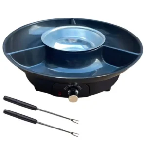 AEE2-Elektrisches Fondue-Set, mit Gabel, Schokoladenschmelztopf, Schmelztopf für Schokolade und Süßigkeiten, US-Stecker