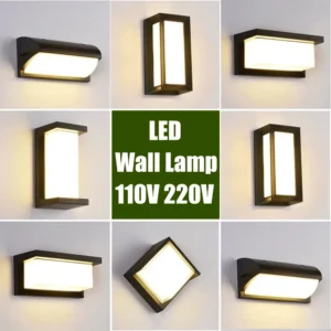 Wasserdichte LED-Wandleuchte, 110 V, 220 V, für Außenbereich, Weg, Treppe, Veranda, Balkon, Garten, Wandmontage, Innen- und Außenwandleuchte