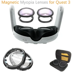 Magnetischer Brillenrahmen für Quest 3, verschreibungspflichtige Gläser, Anti-Blau-Myopie-Linse, VR-Brille, Optik, Linsen-Ersatzzubehör