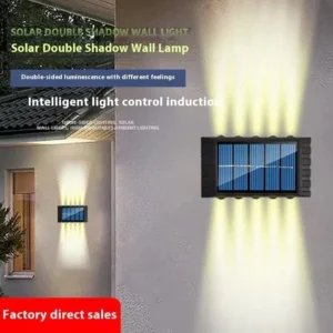 4/6/8/10LEDs Solar Wand Lampe Hof Straße Decor Licht Im Freien Wasserdichte Oben und Unten leuchtende Beleuchtung Garten Landschaft Lampe