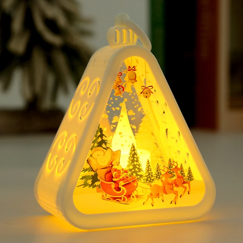Mini Weihnachten Led Dreieck Laterne Santa Claus Schneemann Festival Lampe Indoor Tisch Ornamente Party Szene Requisiten Hause Dekoration Mini Weihnachten Led Dreieck Laterne Santa Claus Schneemann Festival Lampe Indoor Tisch Ornamente Party Szene Requisiten Hause Dekoration – Bild 13