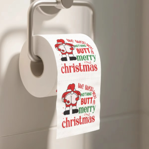 Weihnachtliches Toilettenpapier, Neujahr 2026 Zubehör, Xmas Serviettenrolle, Küchenwerkzeug, Dekoration für das Zuhause in der Ferienzeit, Ideal für Feierlichkeiten und Zusammenkünfte zum Jahresende.
