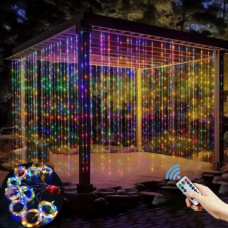 Usb-Lichterkette Für Vorhänge, Wanddekoration, Hochzeit, Geburtstag, Neujahr, Weihnachten, Party, Feiertage, Led-Lichter Usb-Lichterkette Für Vorhänge, Wanddekoration, Hochzeit, Geburtstag, Neujahr, Weihnachten, Party, Feiertage, Led-Lichter – Bild 2