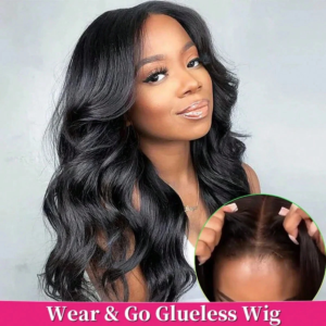 Wear And Go Glueless Wigs Human Hair HD Body Wave Lace Closure Wigs Human Hair For Women 5x5 Glueless Wear To Go Natural Black