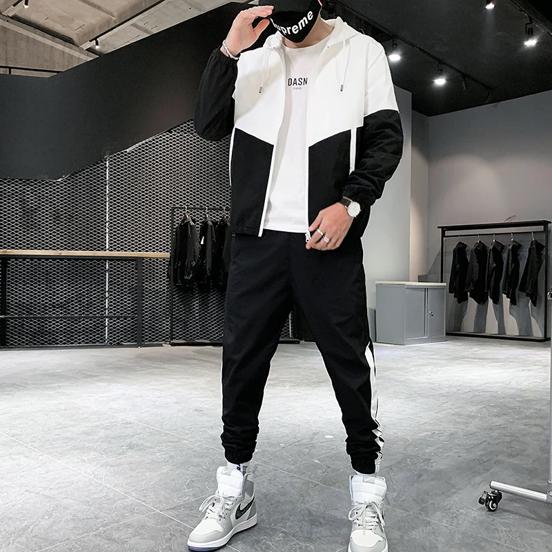 2026 Herren Trainingsanzug Lässige Jogginghose Kapuzen-Sportjacken Und -Hosen 2-Teiliges Set Hip-Hop Lauf-Sportanzug 2026 Herren Trainingsanzug Lässige Jogginghose Kapuzen-Sportjacken Und -Hosen 2-Teiliges Set Hip-Hop Lauf-Sportanzug – Bild 2