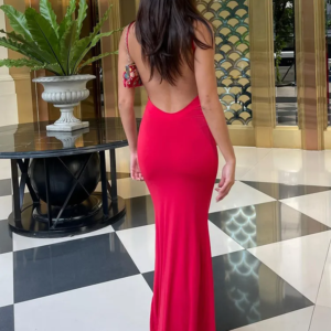 Hugcitar Sommer Einfarbiges Ärmelloses Rückenfreies Elegantes Sexy Bodycon Y2K Maxi-Abendkleid Damenmode Geburtstagsparty Casual Y2K