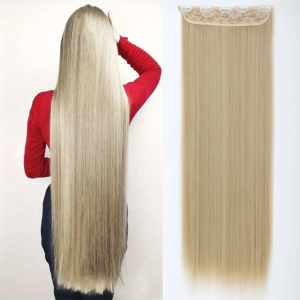 Synthetic Super Long Straight 5 Clip In Hair Extensions 32Inch One Piece Hairpiece for Women Multiple Colors Hair Extensions