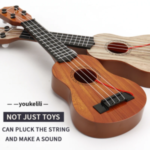 Mini Guitar Toy for Toddlers Kids Ukuleles Beginner Playable Instrument Safe Sturdy Kid-Friendly Design. Family Playtime Bonding