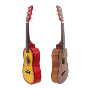 6 String Acoustic Guitar Solid Wood Mini Size Musical Instrument Toy for Kids Beginners Education