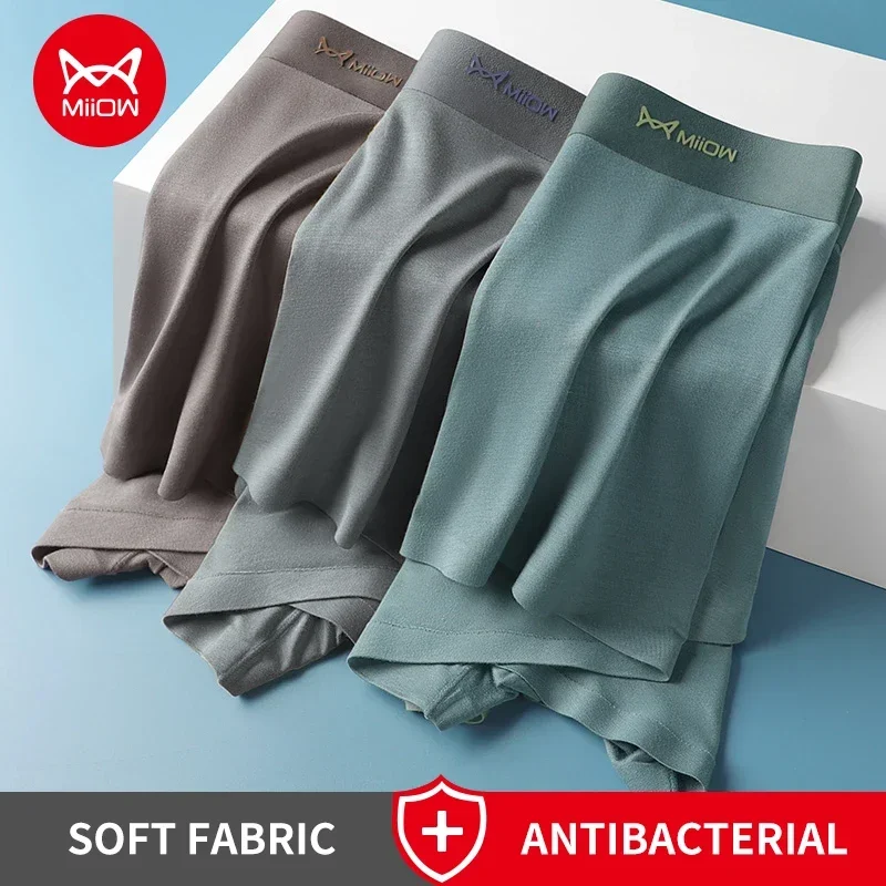 Miiow 3Pcs Modal Männer Unterwäsche Boxer Graphene Antibakterielle Stamm Sommer Eis Seide Atmungsaktive Schlüpfer Der Männer Mann Boxer Briefs Miiow 3Pcs Modal Männer Unterwäsche Boxer Graphene Antibakterielle Stamm Sommer Eis Seide Atmungsaktive Schlüpfer Der Männer Mann Boxer Briefs – Bild 2