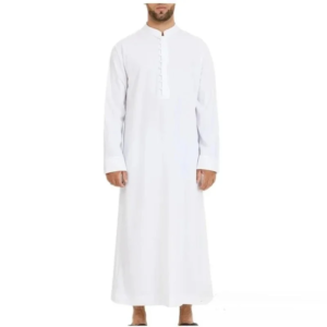 Herren 2026 Locker sitzende Stehkragen-Muslimroben, neue ethnische Rundkragen-Hui-Roben, arabische Herrenbekleidung aus dem Nahen Osten, Vintage-Oberteil für Herren