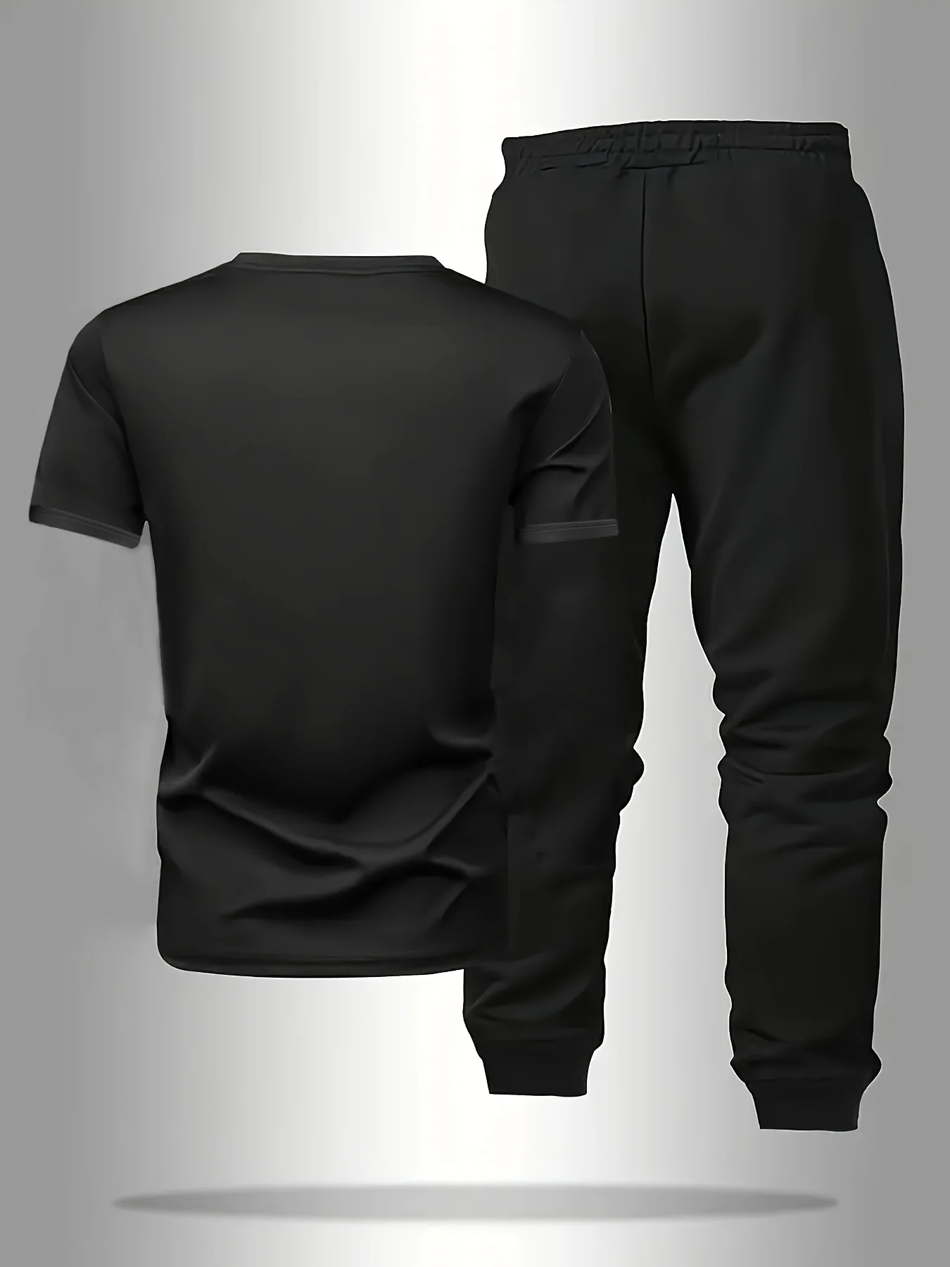 Sommermode Für Herren Mit Italienischem Buchstabendruck, Atmungsaktiv Und Bequem, Rundhals-T-Shirt Und Hose, Set Für Outdoor-Freizeitkleidung Sommermode Für Herren Mit Italienischem Buchstabendruck, Atmungsaktiv Und Bequem, Rundhals-T-Shirt Und Hose, Set Für Outdoor-Freizeitkleidung – Bild 4