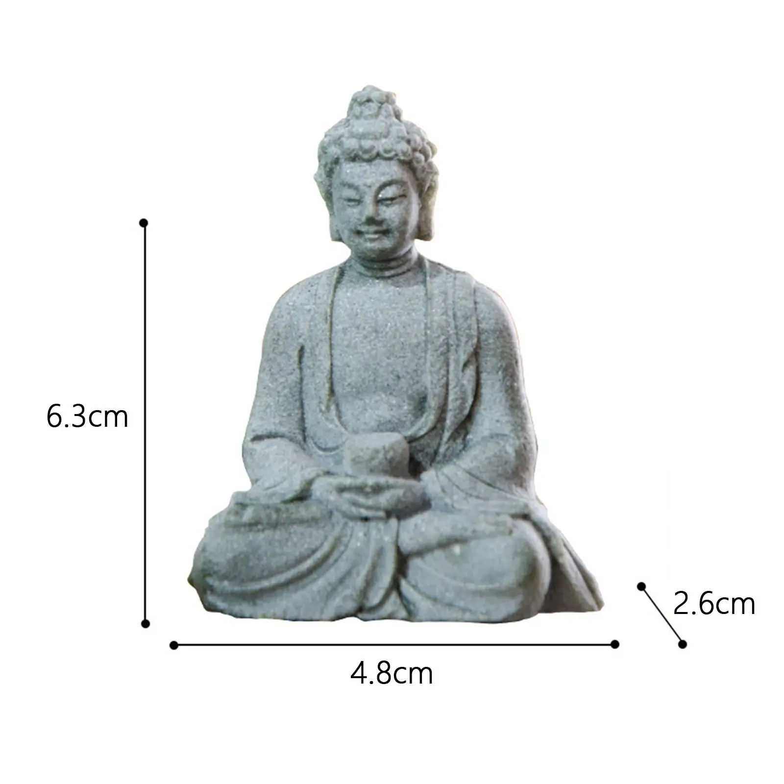 Sandstein Sitzen Buddha Statue Skulptur Für Schrank Home Tischplatte Hinterhof Dekor Sandstein Sitzen Buddha Statue Skulptur Für Schrank Home Tischplatte Hinterhof Dekor – Bild 6