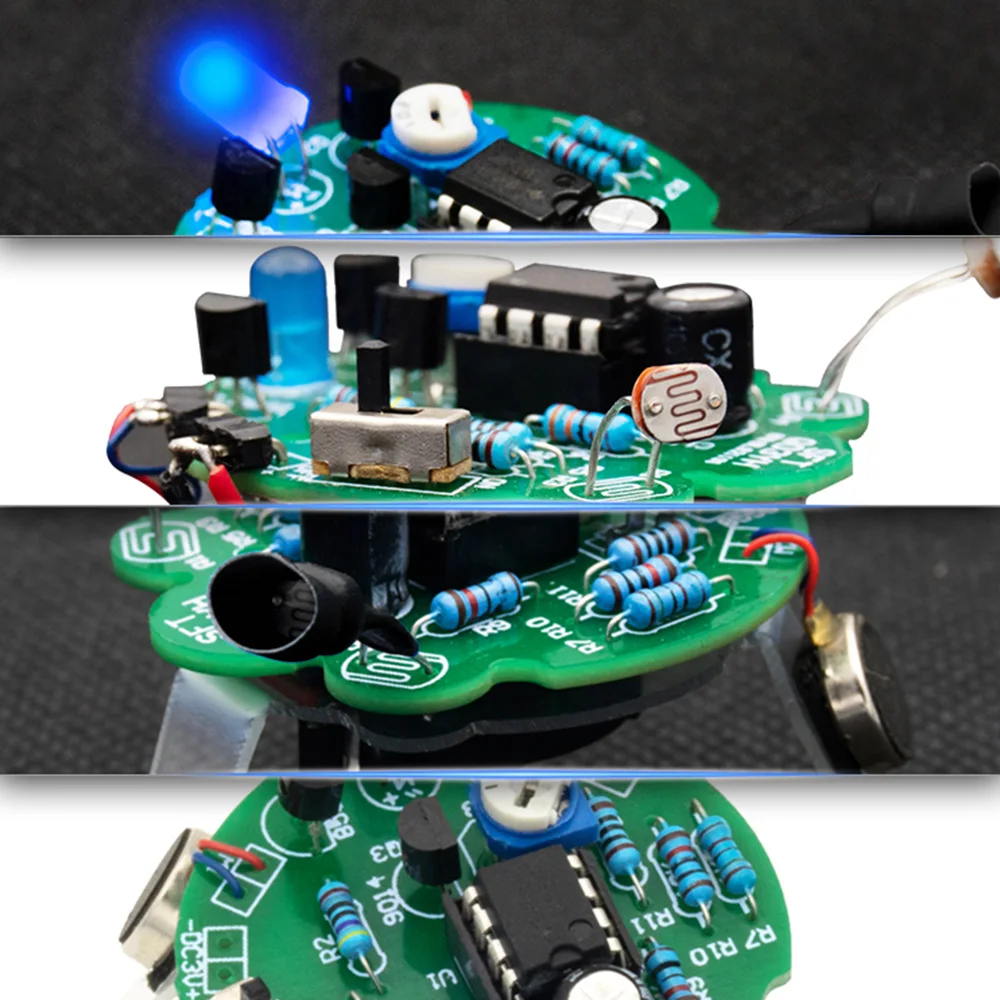 Intelligenter Roboter Folgt Die Lichtquelle, Um Sich Zu Bewegen. Led-Lichtjäger-Roboter, Diy-Roboterspielzeug, Lichtempfindlicher Sensor, Mobiles Roboterteil Intelligenter Roboter Folgt Die Lichtquelle, Um Sich Zu Bewegen. Led-Lichtjäger-Roboter, Diy-Roboterspielzeug, Lichtempfindlicher Sensor, Mobiles Roboterteil – Bild 6
